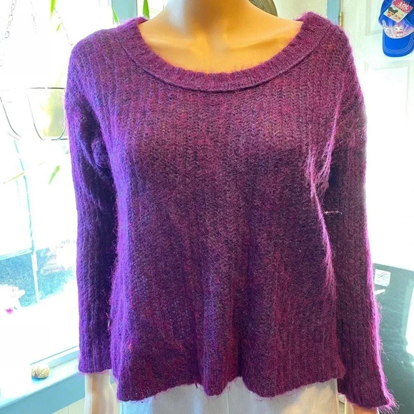 Wool Mohair Nylon Blend Sweater Women Size S/M - Picture 1 of 4